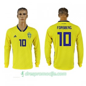 Švedska Dres Forsberg 10 Domaći Svjetsko prvenstvo 2018 Dugim Rukavima